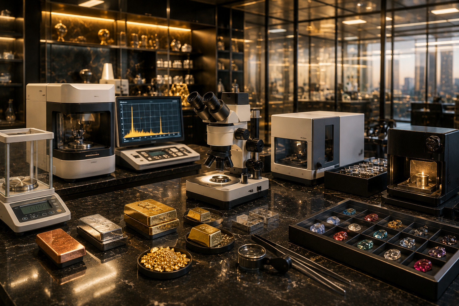 Gold quality testing and verification laboratory