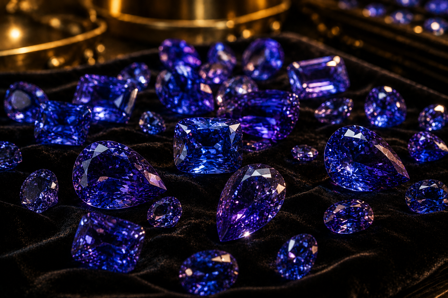Premium tanzanite gemstones sourced from East Africa
